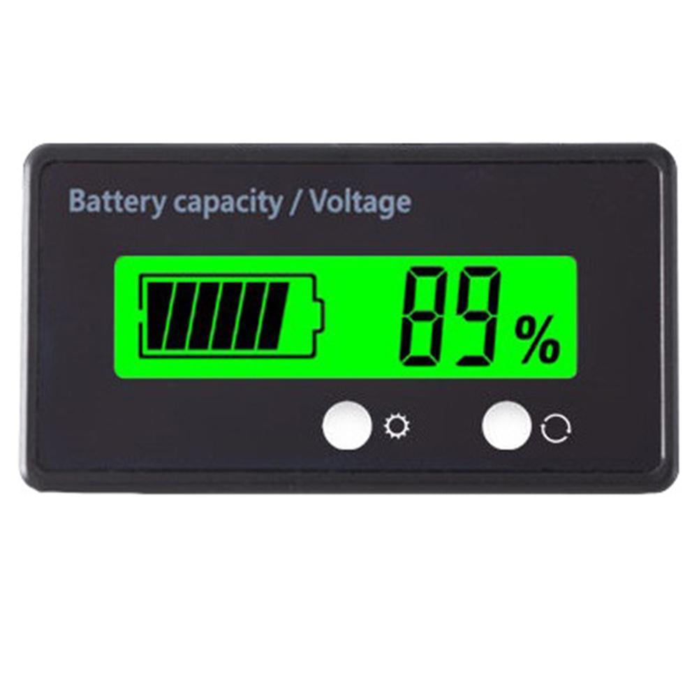 DC 8V 12V 24V 36V 48V 72V Battery Meter, Battery Capacity Voltage Monitor Gauge Indicator, Lead-Acid & Lithium ion Battery Tester, for Golf Cart RV Marine Boat Club Car Motorcycle