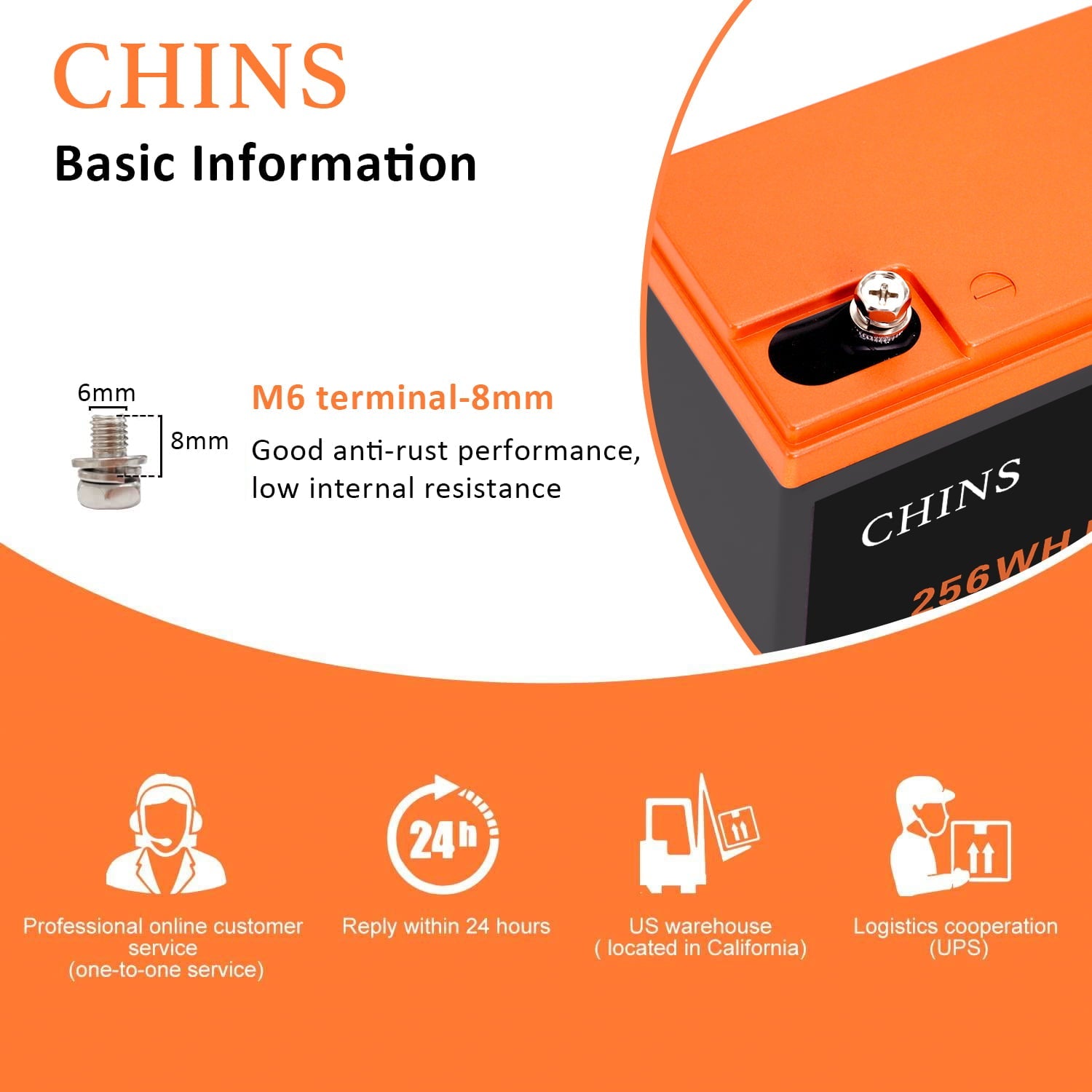 CHINS LiFePO4 Lithium Iron Battery 12V 20Ah Children's electric car