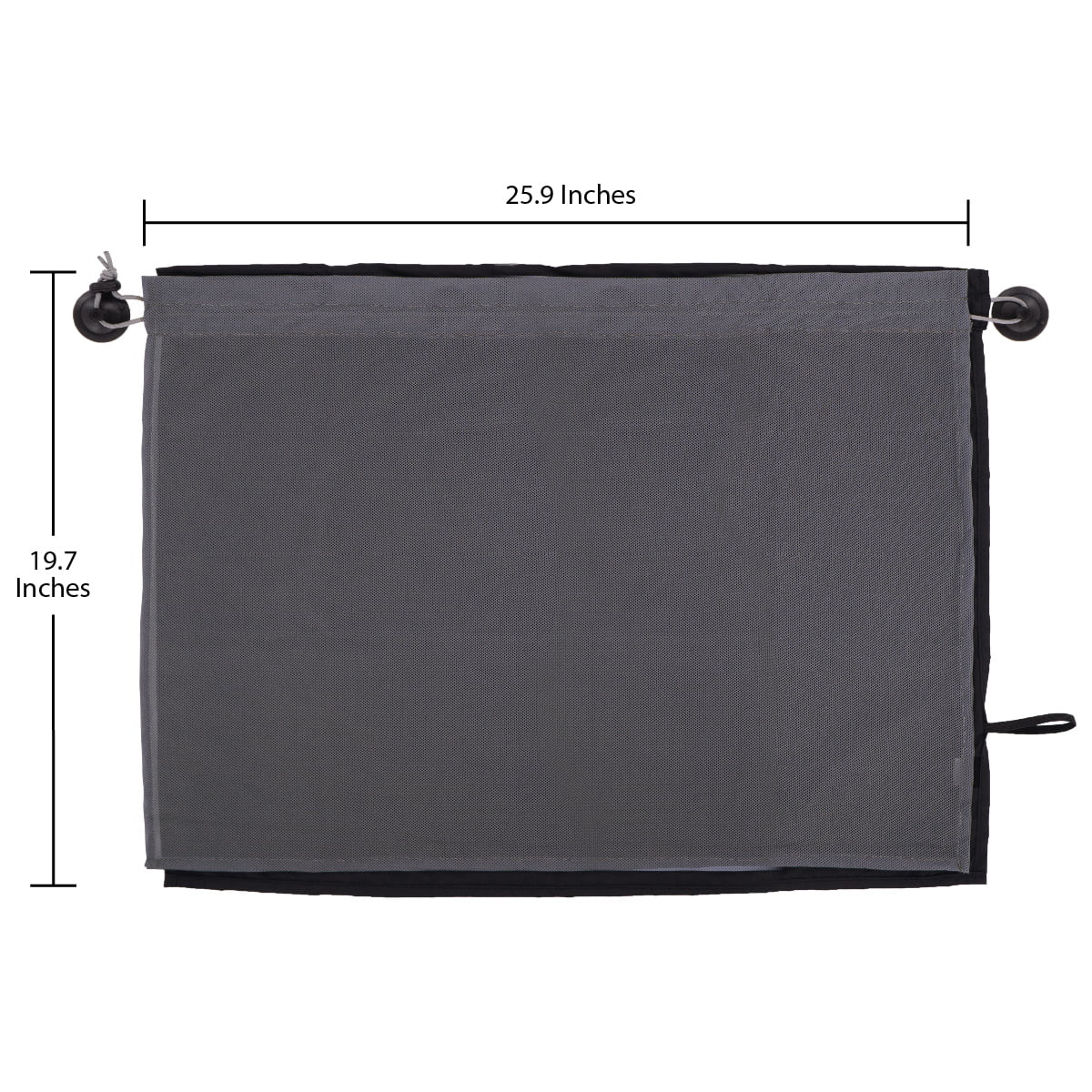 Auto Drive 2PK Grey Color Double Layer Curtain Sun Shade of Product Size 26