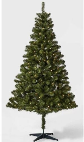 Wondershop 6ft Prelit Artificial Christmas Tree Alberta Spruce with Clear Light