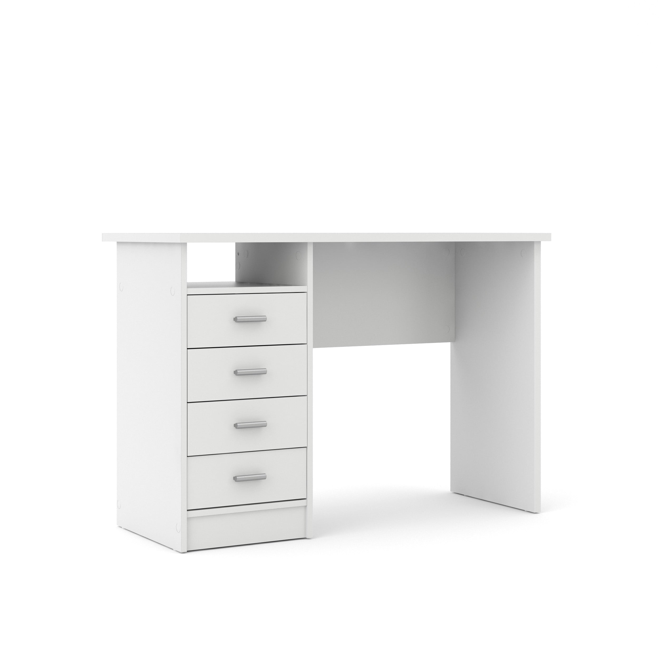 Warner Desk with 4 Drawers, White