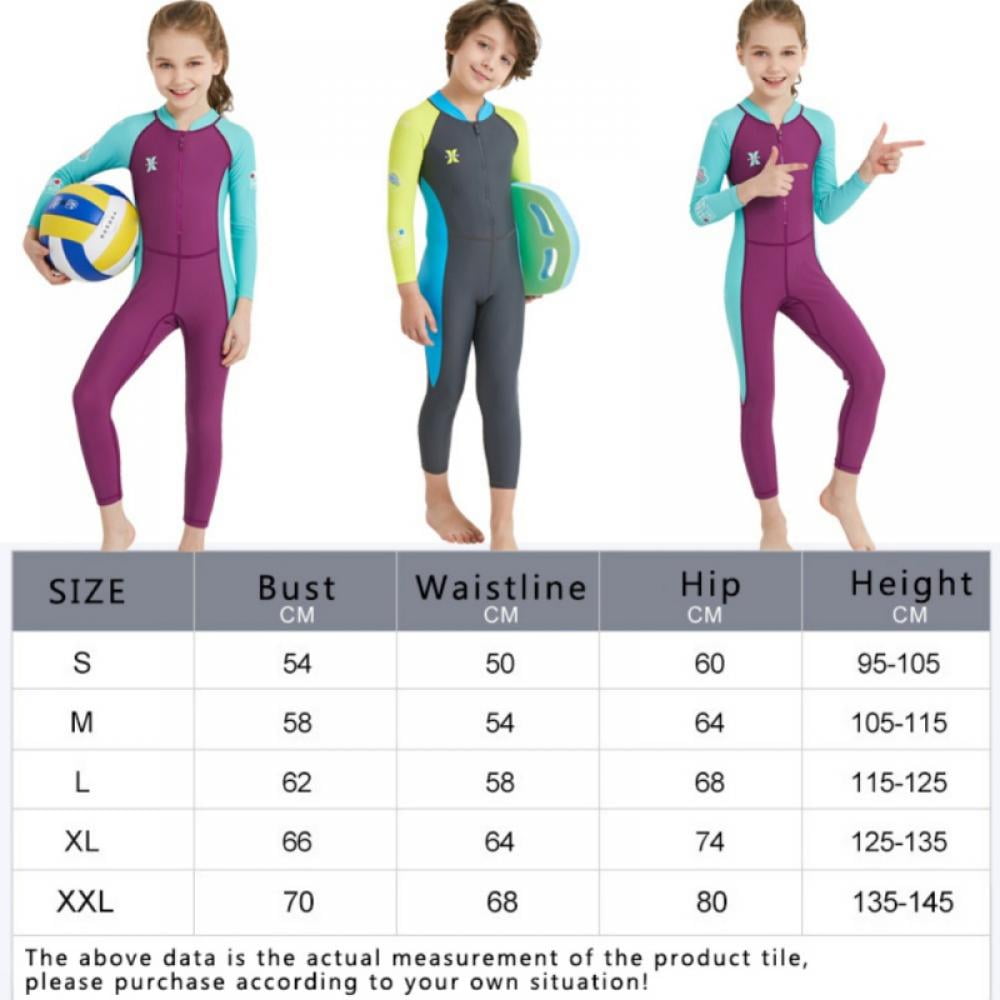 Wetsuit Kids Full 0.5Mm Nylon And Spandex Swimsuit Uv Protection Warm Long Sleeve Wetsuit