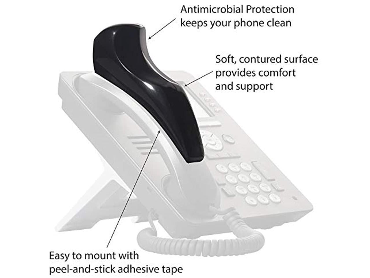 Softalk II Telephone Shoulder Rest, 2W x 6-3/4D x 2-1/2L, Black 801M