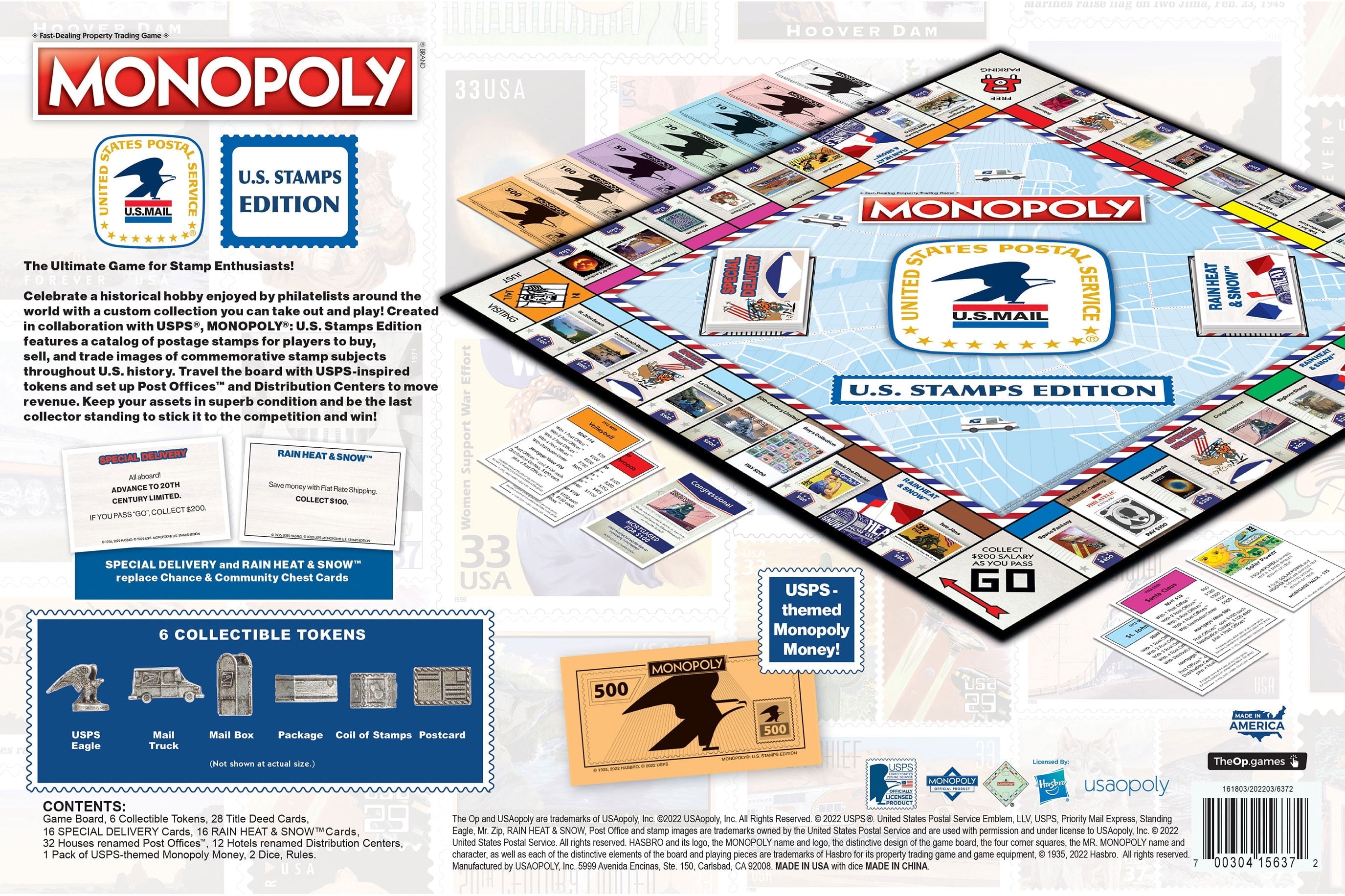 Monopoly U.S. Stamps Edition Board Game