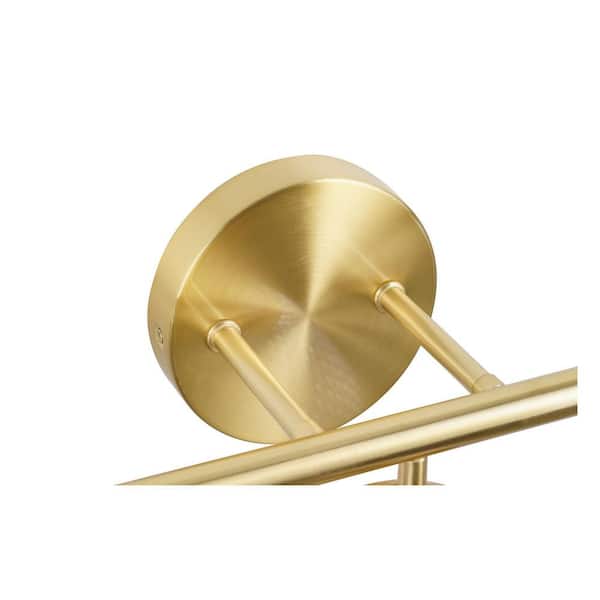 Walsh 22 in. 3-Light Brass Vanity Light with Prismatic Glass Shades