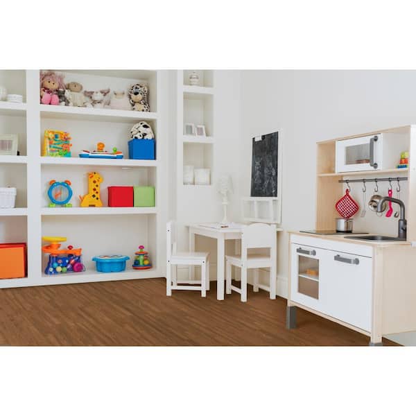 Walnut 24 in. x 24 in. Interlocking Foam Anti Fatigue Tiles (16 sq. ft./case)