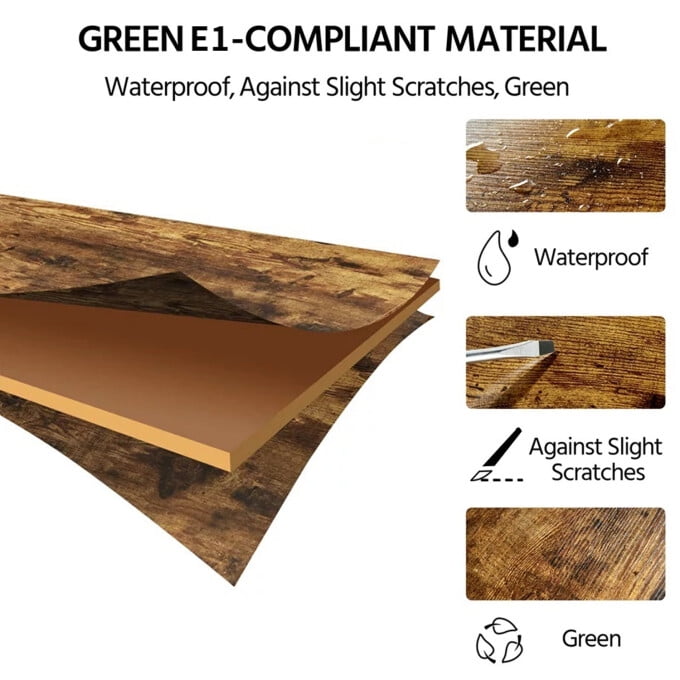 Vebreda Baker's Rack, Industrial Kitchen Island with Hooks Microwave Stand Adult