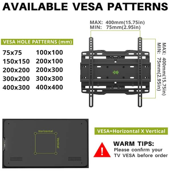 Large Full Motion TV Mounts for 32 in. to 65 in. Flat Screen LED LCD OLED 4K TVs