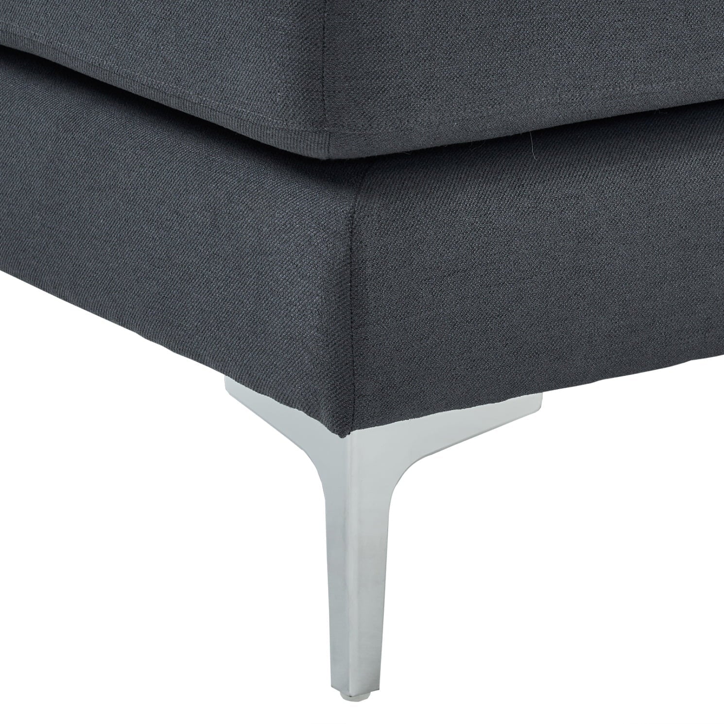 Convertible Sectional Sofa Couch, U Shaped Modular Sectional Sofa with Back and Armrest, 4-Seat Sectional Sofas for Living Room, Bedroom, Office, Small Space, Grey