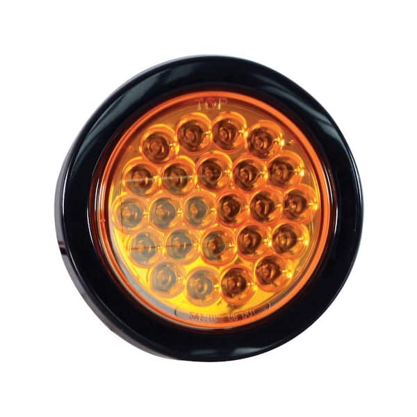 LED 4 in. Round Strobe Light, Amber
