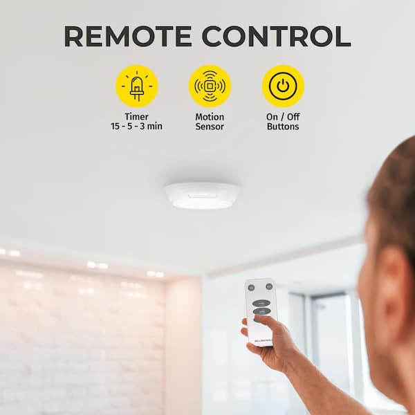 Ceiling Light 7.13 in. White 34 Integrated LED 300-Lumens Flush Mount Light