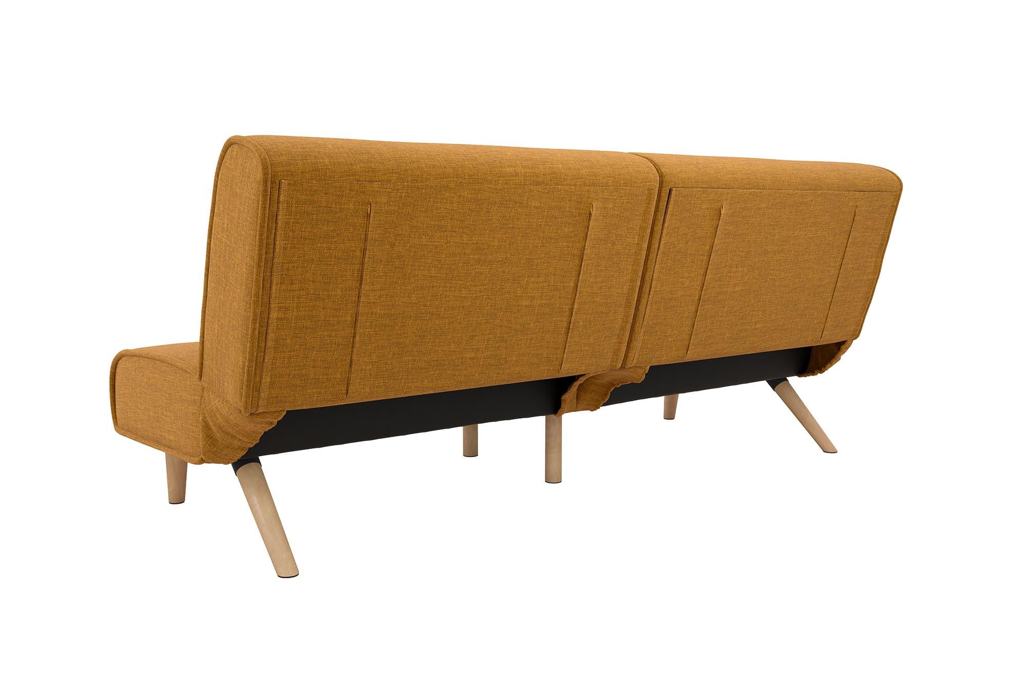 Novogratz Palm Springs Split Futon, Mustard Linen