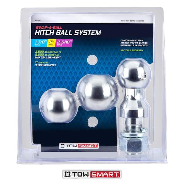Class 3 Up to 8,000 lb. Swap-A-Ball 1-7/8 in., 2 in. and 2-5/16 in. Ball Diameter Adjustable Hitch Ball System
