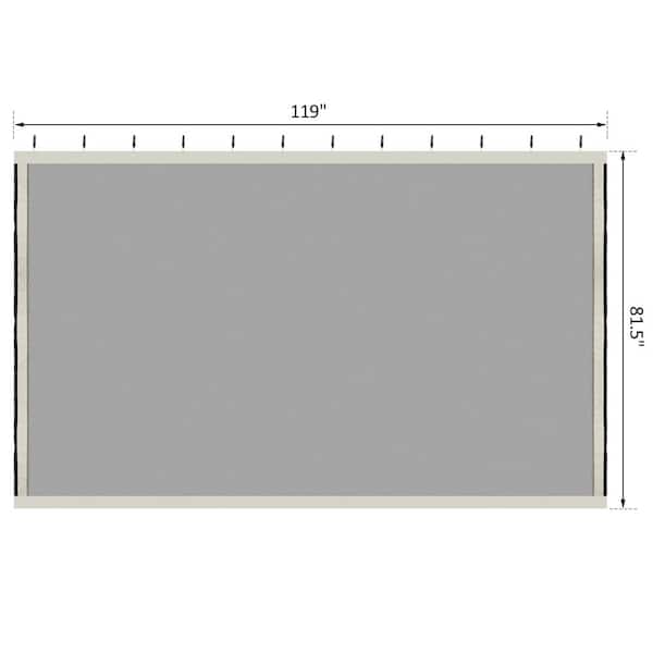 Replacement Mesh Mosquito Netting Screen Walls for 10 ft. x 10 ft. Patio Gazebo, 4-Panel Sidewalls with Zippers