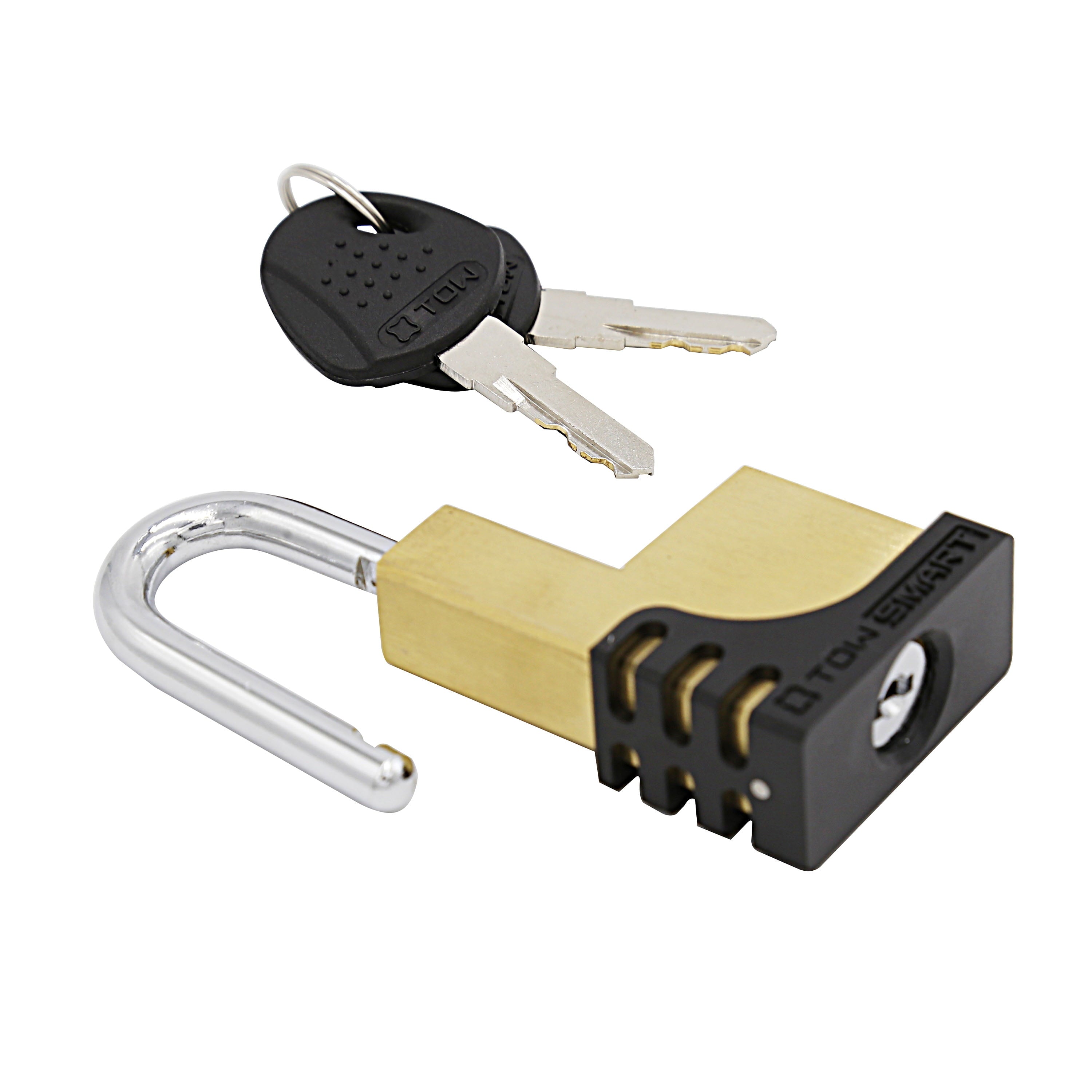 TowSmart Premium Coupler Lock with 2 Keys, Brass, 732