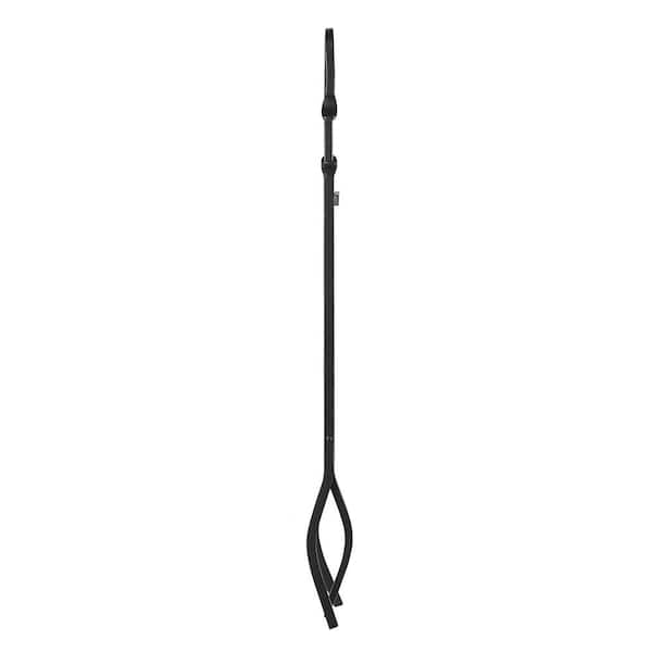 Shepherd's Hook 28 in. Tall Fireplace Tongs Tool, Graphite