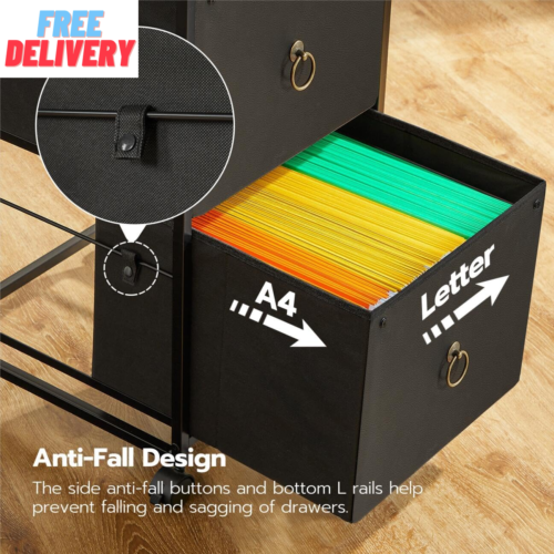 2-Drawer Mobile File Cabinet, Vertical Filing Cabinet, Office Cabinet,