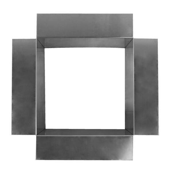 8 in. x 8 in. x 5 in. Tall Aluminum Open Pitch Pan Flashing with Open Bottom