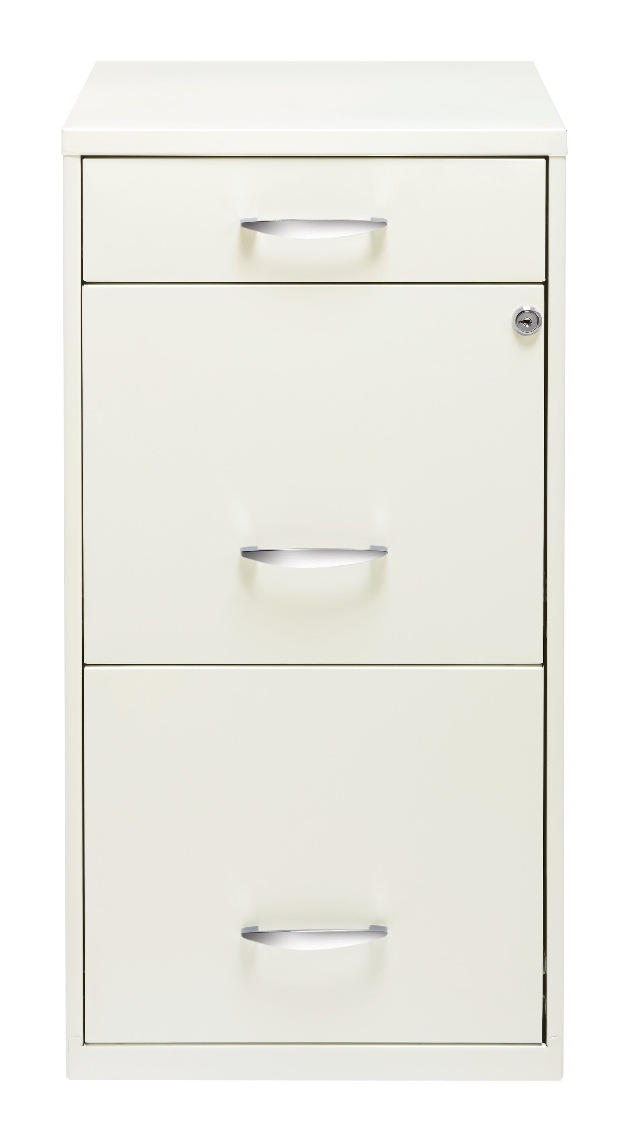 Space Solutions 3 Drawer Letter Width Vertical File Cabinet with Pencil Drawer, White