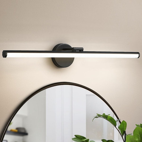 30 in. 1-Light Matte Black LED Vanity Light Bar 24-Watt Rotatable Bathroom Light Fixture
