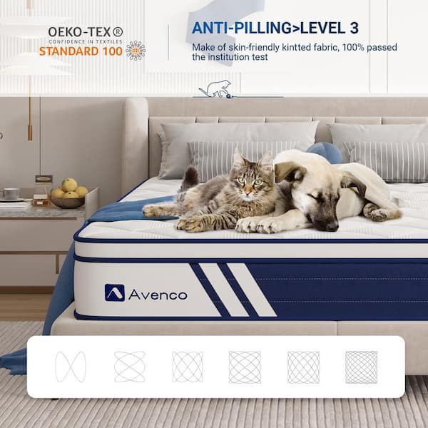 Queen Medium Firm Hybrid 10 in. Bed-in-a-Box Mattress with Cool Gel Memory Foam Infused