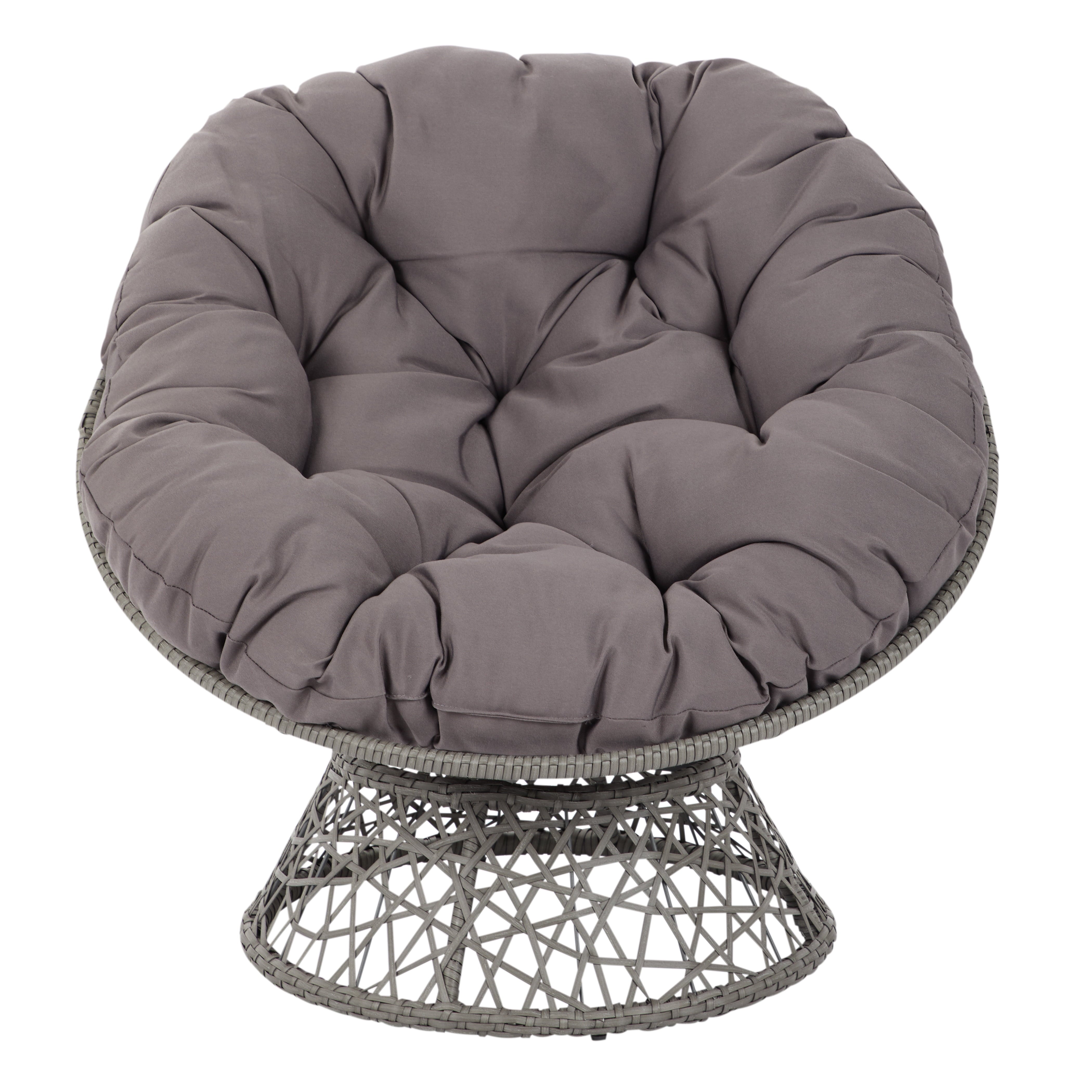 OSP Designs Papasan - Chair - swivel - polyester, metal frame - gray