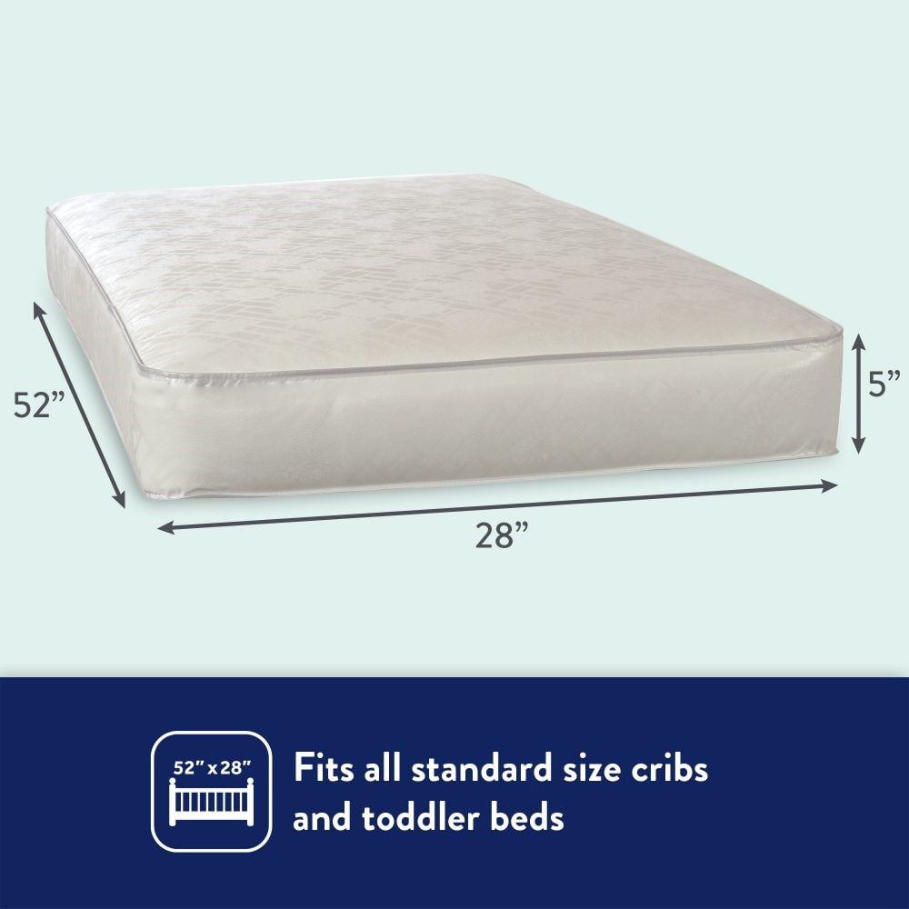 Pediatric 800 Extra Firm Ultra Deluxe, 80 Coil Crib and Toddler Mattress, White