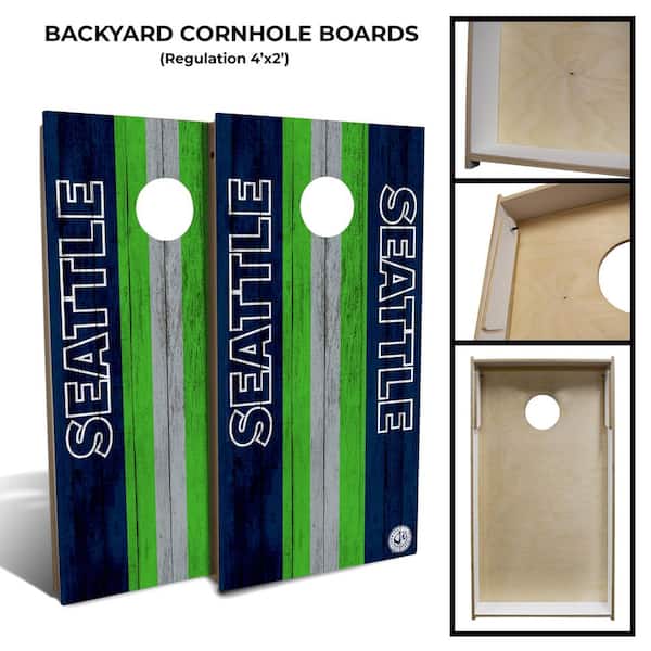 Seattle Football Cornhole Board Set (Includes 8 Bags)