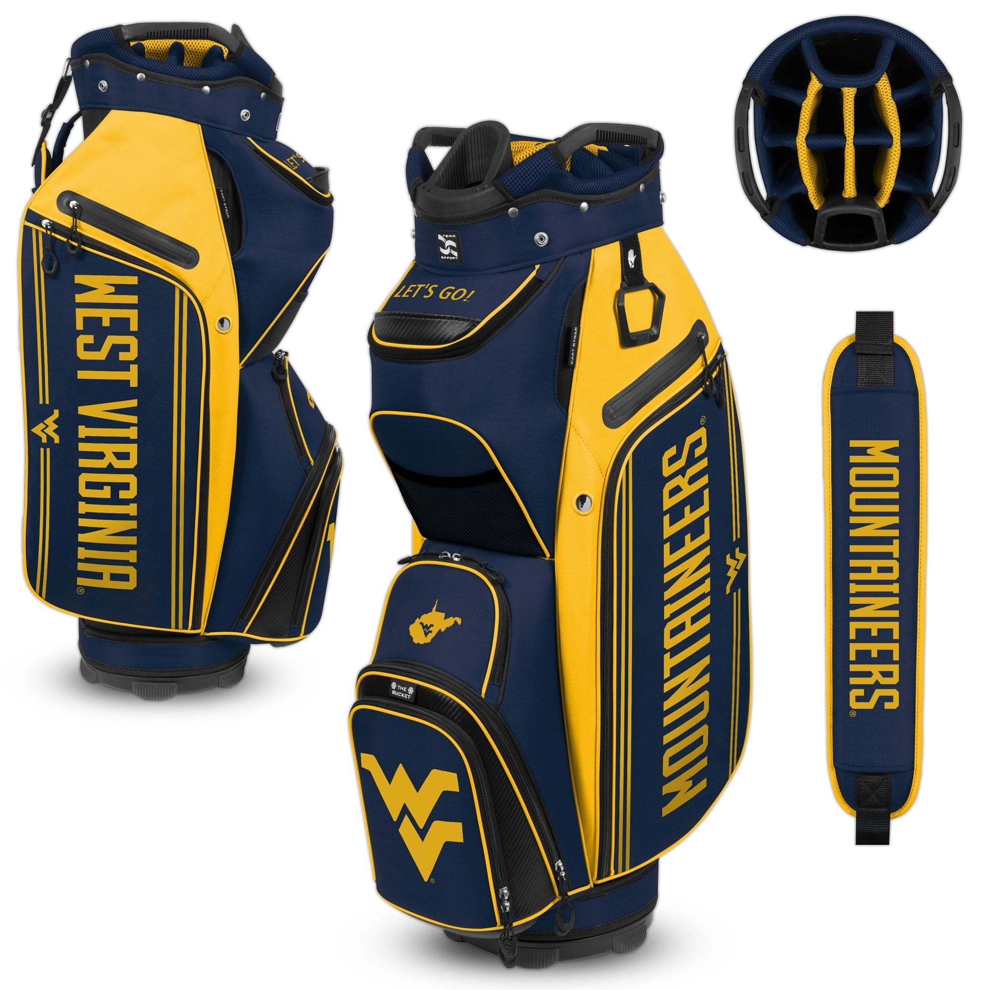 WinCraft West Virginia Mountaineers Bucket III Cooler Cart Golf Bag