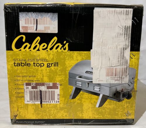 Cabela's SS Stainless Steel Tabletop Grill Propane NEW
