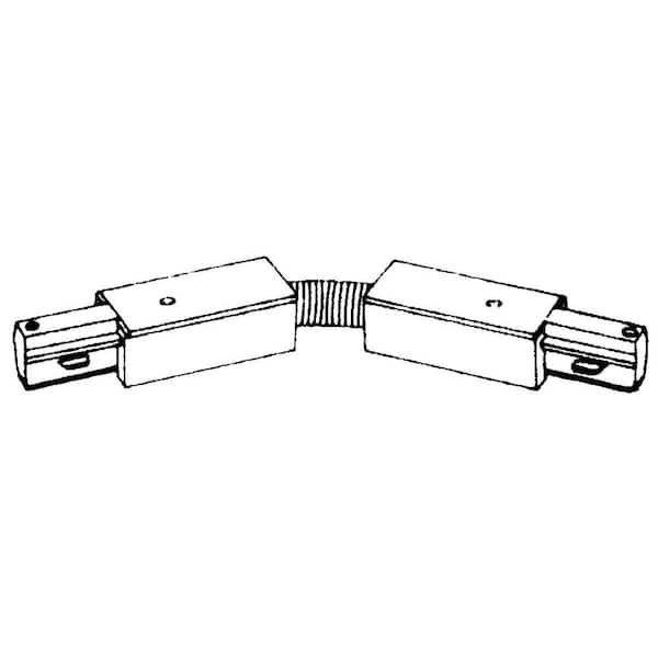 Alpha Trak White Track Lighting Flex Connector Accessory