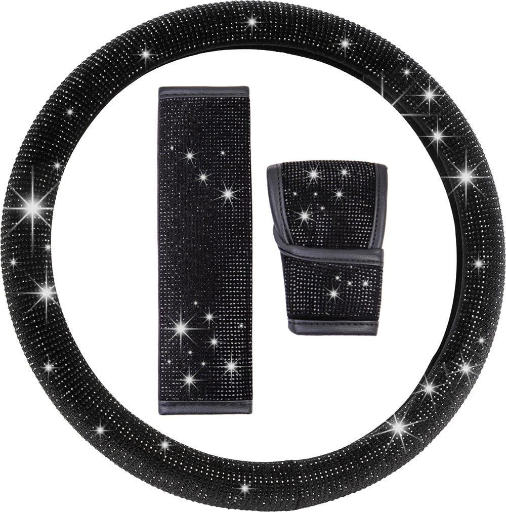 Auto Drive Black Bling Crystal Combo Kits, Set of 3, LY205214