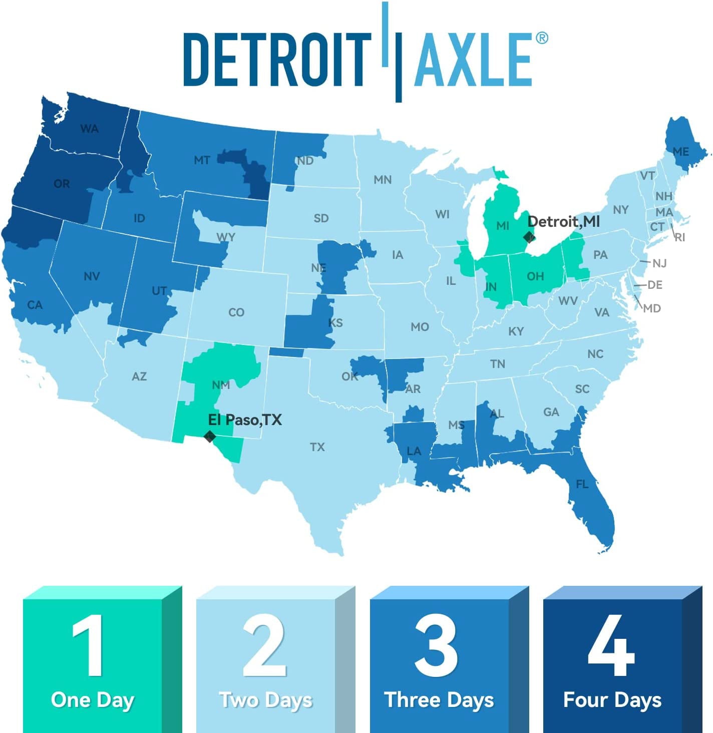 Detroit Axle - Brake Kit for 2014-2019 Nissan Altima 11.65