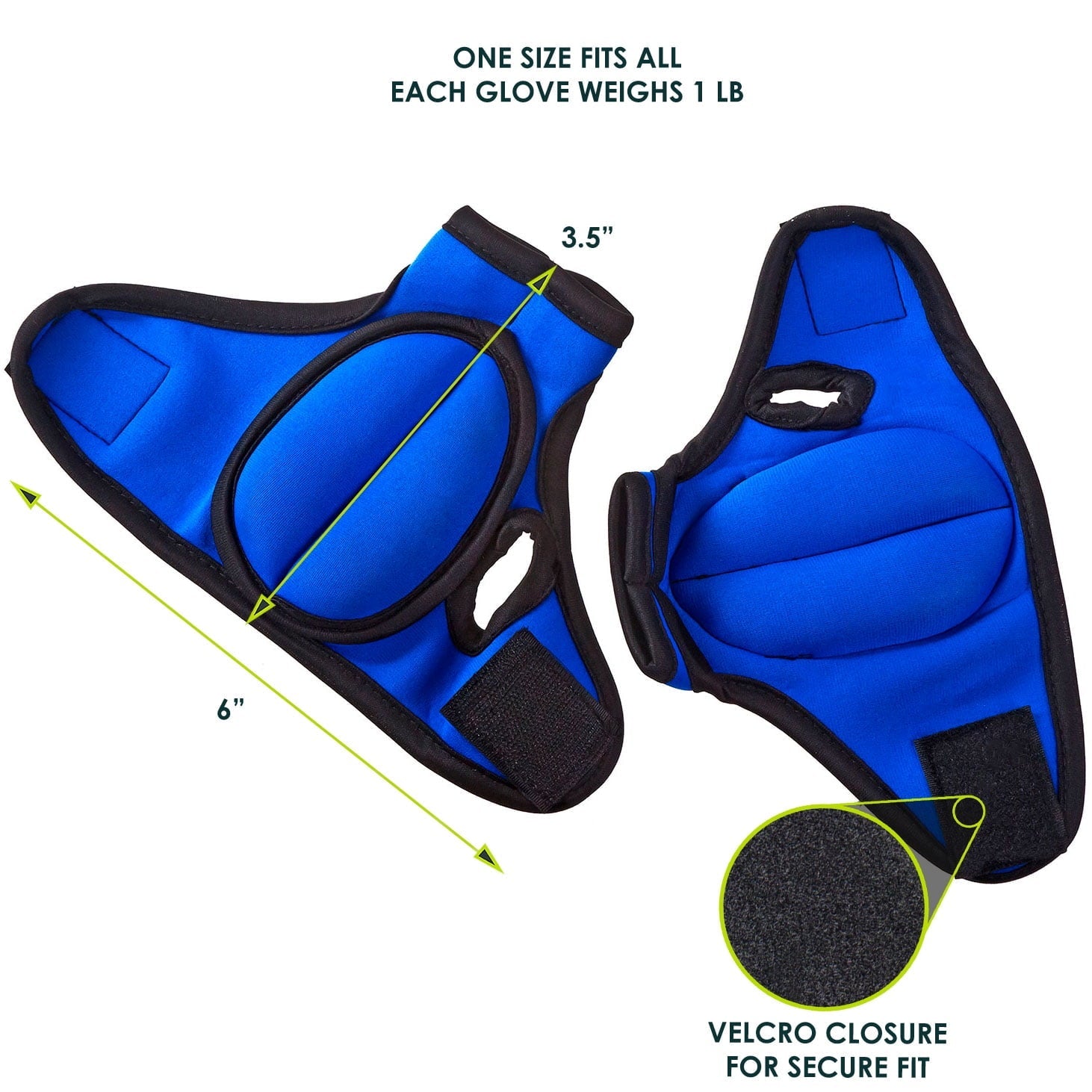 ProsourceFit Weighted Sculpting Gloves, Pack of 2, Blue