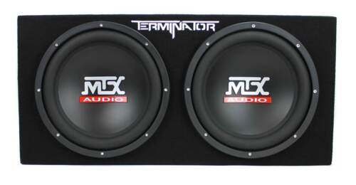 MTX TNE212D 12" 1200W Dual Loaded Car Subwoofer Box & SSL 1500W Amplifier w/ Kit
