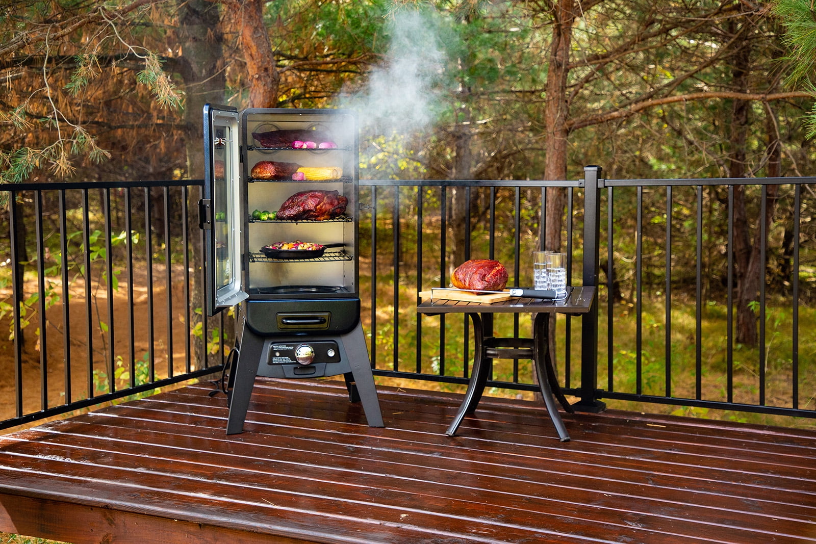 Pit Boss 3-Series Analog Vertical Smoker in Blue Hammertone - PBV3A1