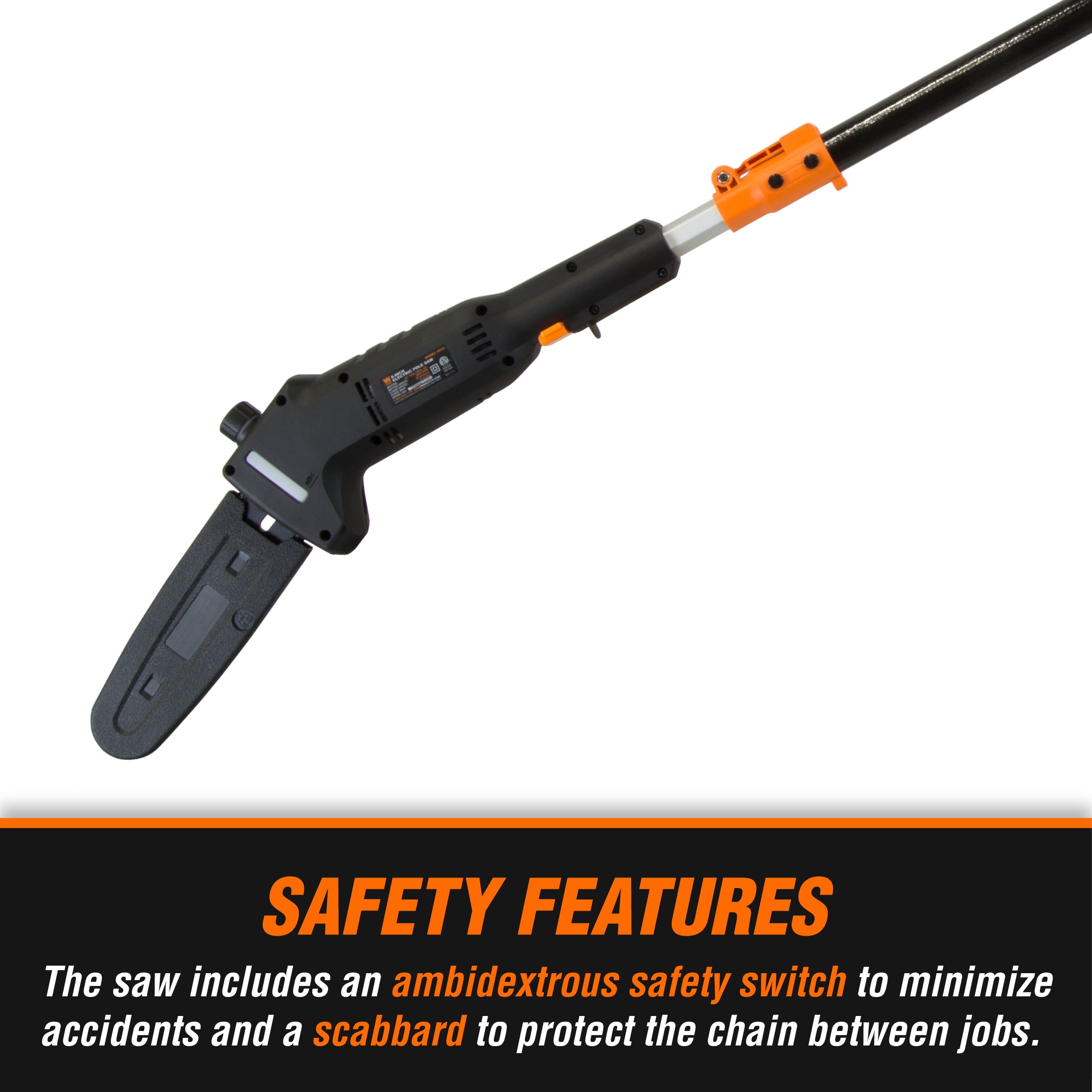 WEN 6-Amp 8-Inch Electric Pole Saw with 8.75-Foot Reach
