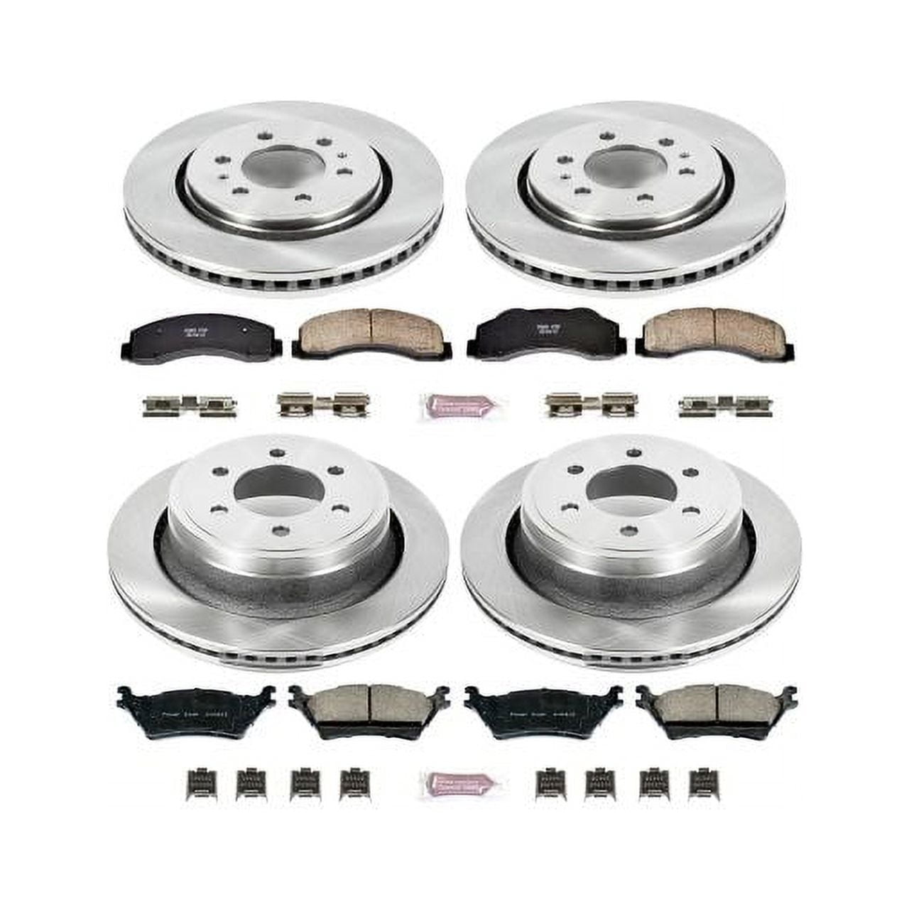 Power Stop Front and Rear Stock Replacement Brake Pad and Rotor Kit KOE6268