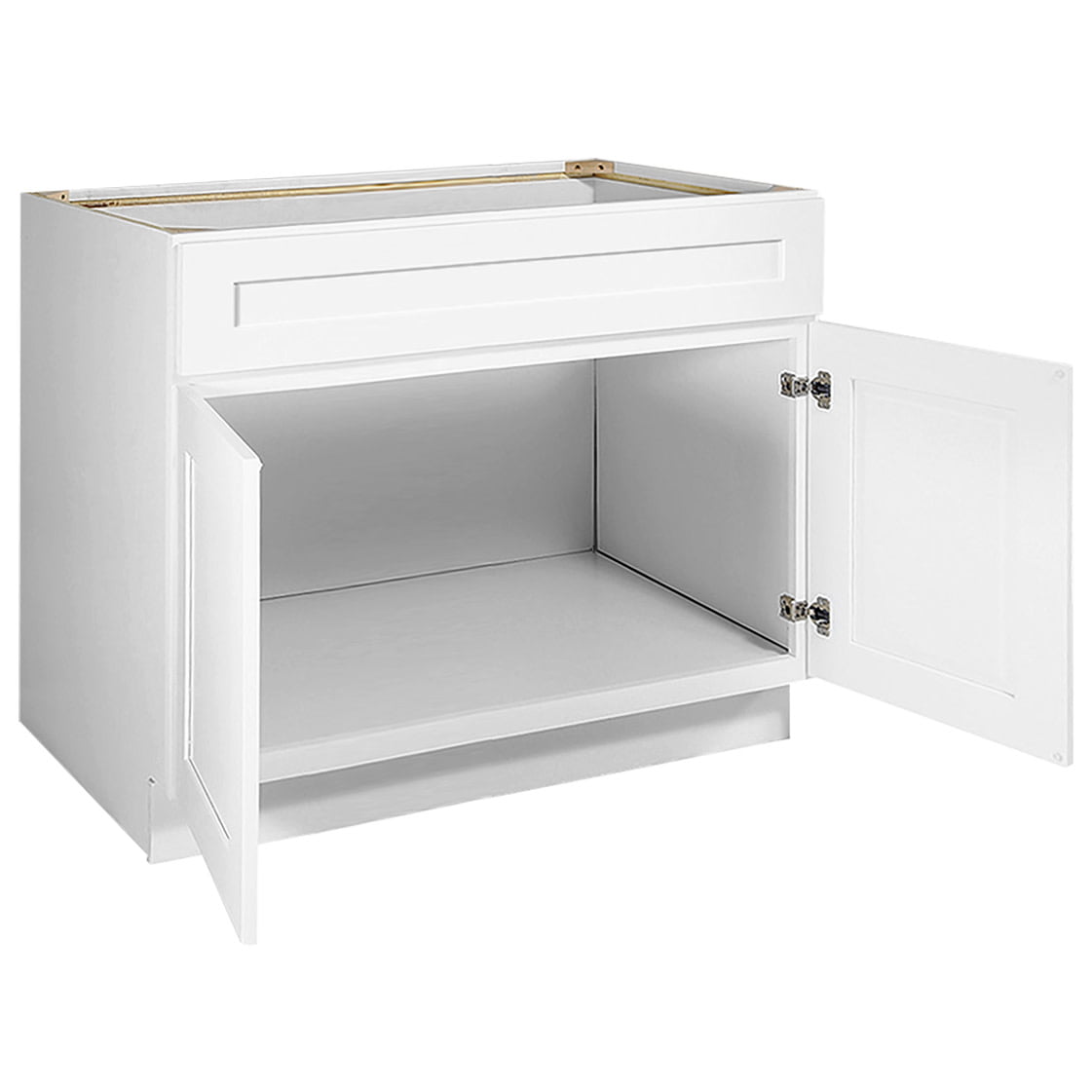 Design House 561506 Brookings Unassembled Shaker Sink Base Kitchen Cabinet 42x34.5x24, White