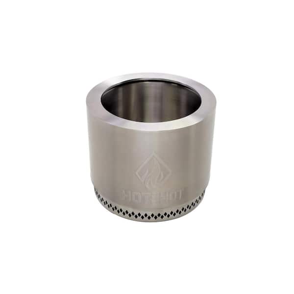 Traveler Portable Low Smoke 15 in. Round Wood-Burning Fire Pit in Stainless Steel with Carry Bag