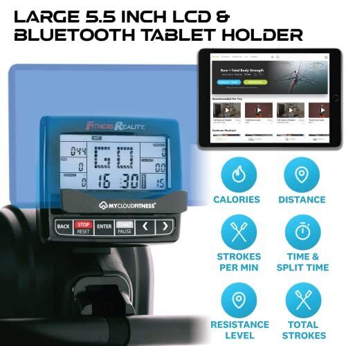 Fitness Reality Water Rowing Machine 300lbs Capacity -