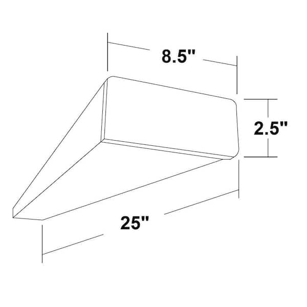 2-Light White Fluorescent Wraparound Steel Ceiling Fixture with Clear Prismatic Acrylic Lens
