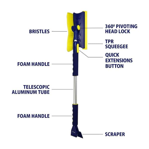 Colossal Telescopic 34 in.- 49 in. Snow Brush