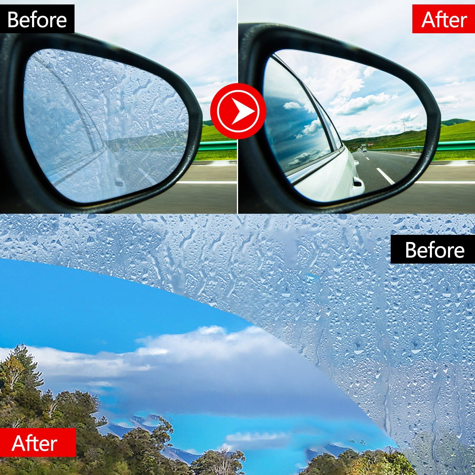 Suncoda Kitchen Supplies Car Oil Film Remover Car Window Glass Cleaning Paste Descaling Cleaning Agent Windshield Remover