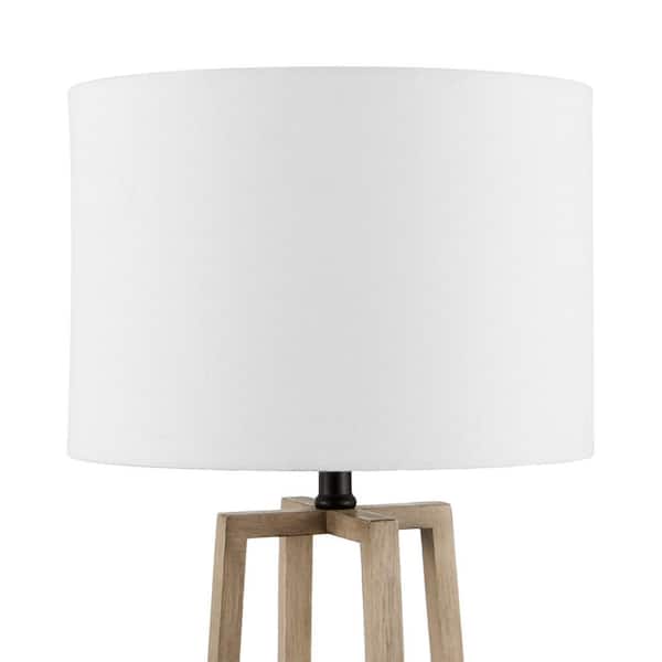 Woodbine 23.5 in. Walnut Wood Table Lamp