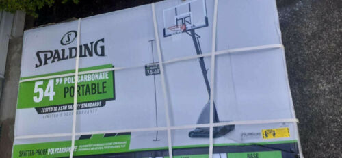 SPALDING 54" PORTABLE BASKETBALL System Adjustable Hoop Backboard Steel Frame