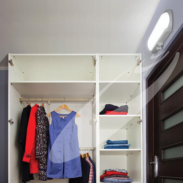 18 in. 270-Degree Motion Sensing LED Flush Mount Closet Light 1200 Lumens 4000K Bright White (8-Pack)