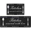 Findosom Kitchen Rugs Set of 2 Non Slip Waterproof Kitchen Runner Rug and Mat 0.4