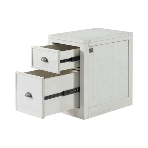 Martin Svensson Home Monterey White 2 Drawer File Cabinet with Fingerprint Lock