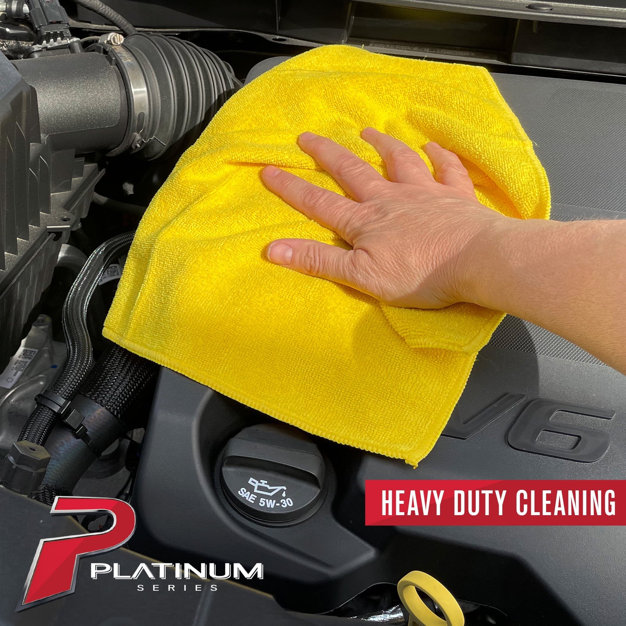 Platinum Series Premium Heavy Duty Multi-Purpose Microfiber Towel, Cleaning, Detailing, 40 Pack, Yellow